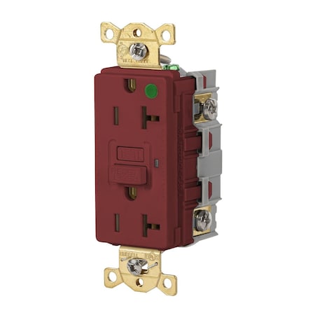 Bryant GFCI Receptacle 20A 125VAC COMM HG GFR RED GFR83R